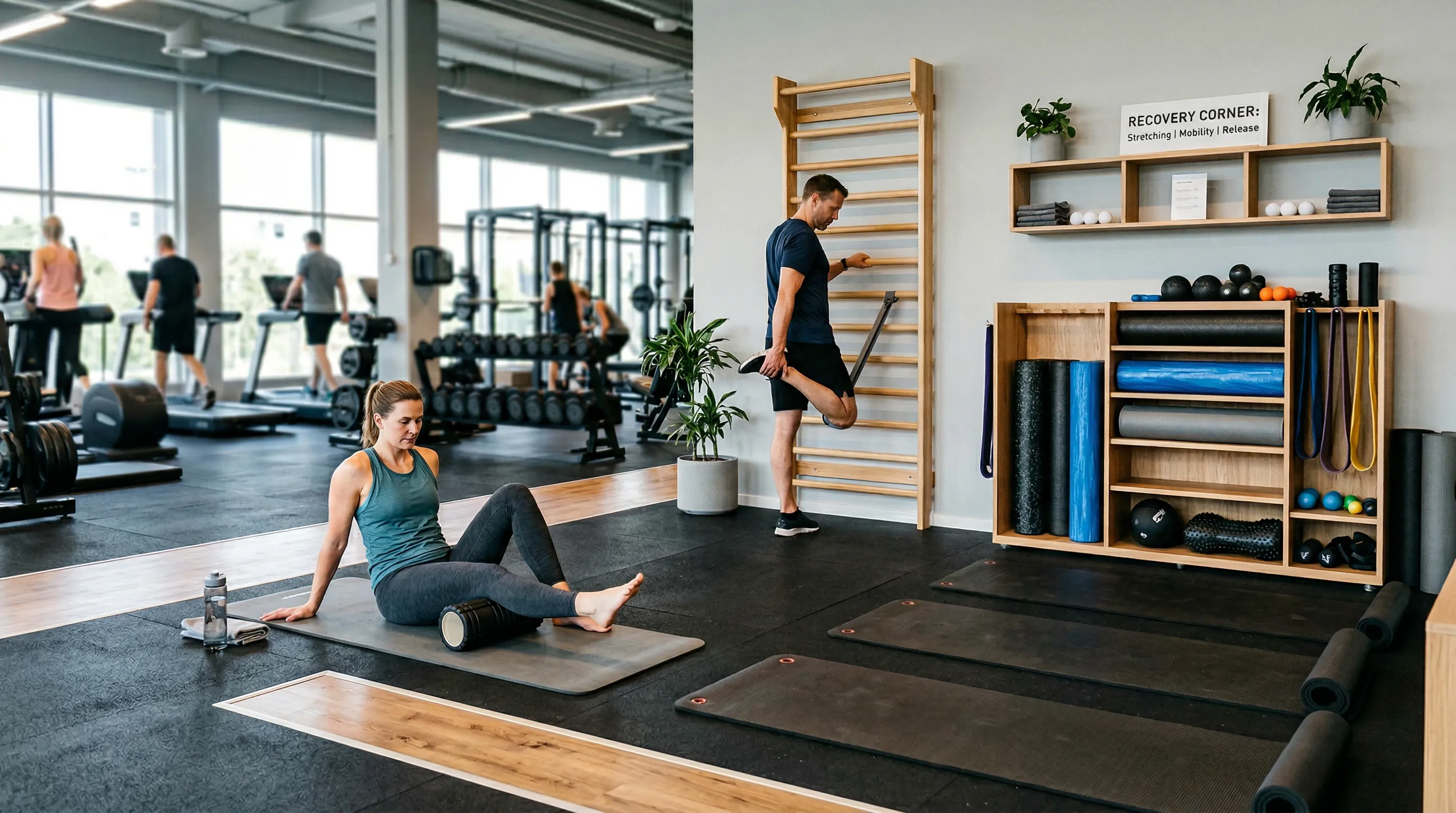 Fitvana stretch and recovery area